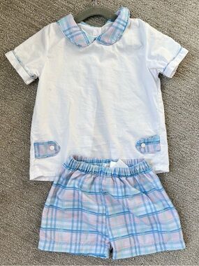 Boys Cecil and Lou Peter Pan Collar Matching Short Set 4t